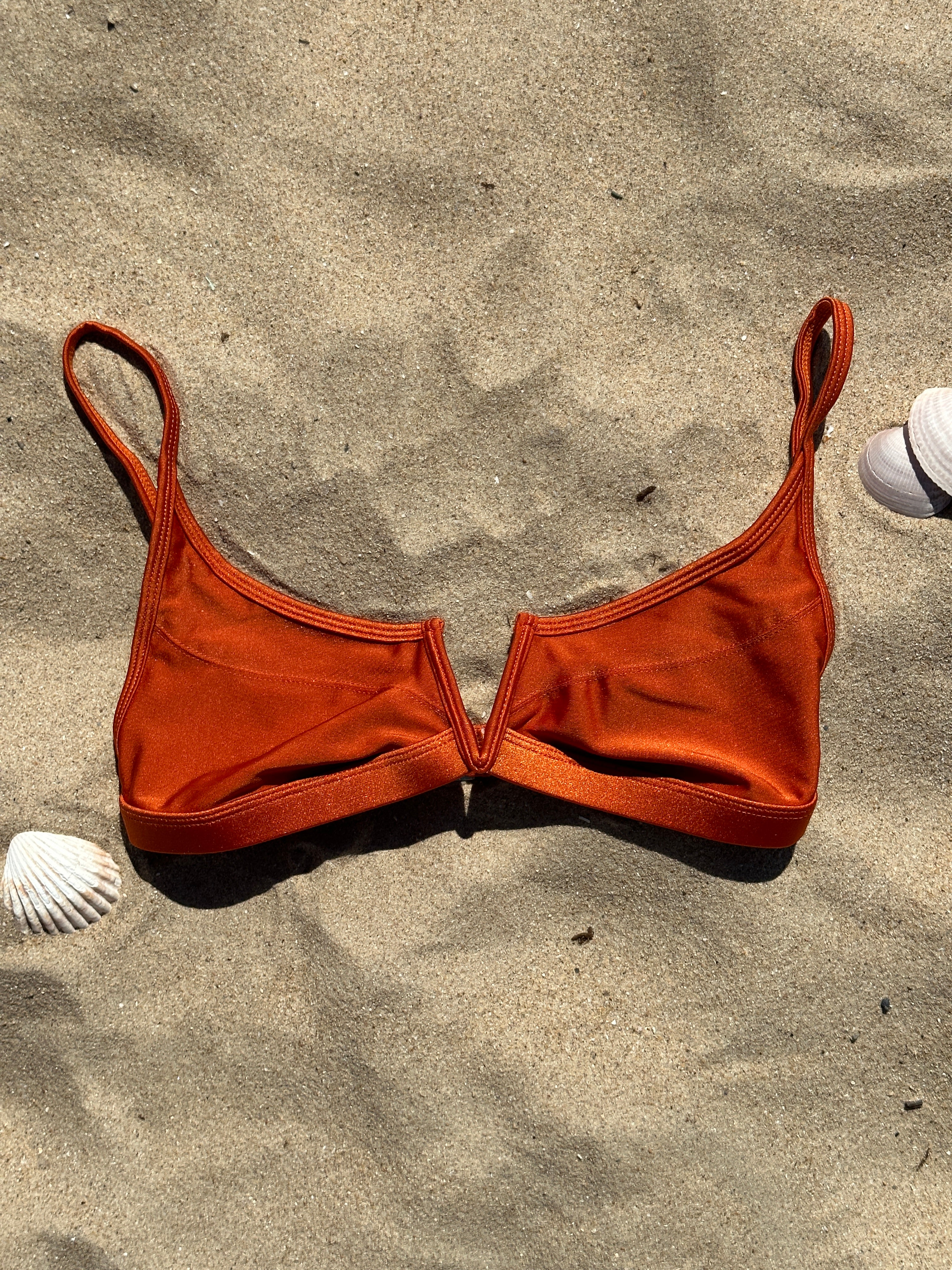 VICTORIA IN CORAL - BRALETTE BIKINI TOP